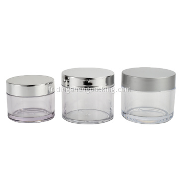 Pot en plastique transparent bon marché pot en plastique PETG pour les cosmétiques